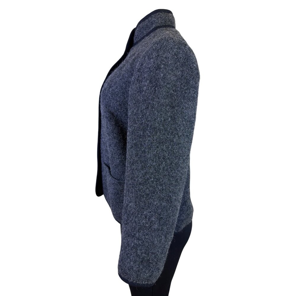 Saint Laurent Womens Gray Wool Button-Up Jacket Gold Accent Pockets Size 38 - Picture 5 of 11